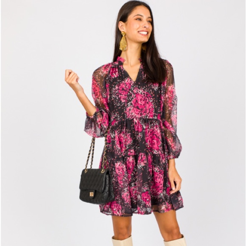 BURSTING BLOOMS DRESS, PINK